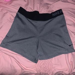 Gray Nike Pro Shorts